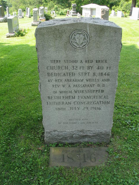 Bethlehem Lutheran Cemetery marker