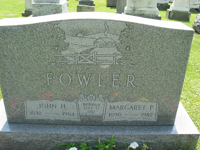 John and Margaret Fowler tombstone