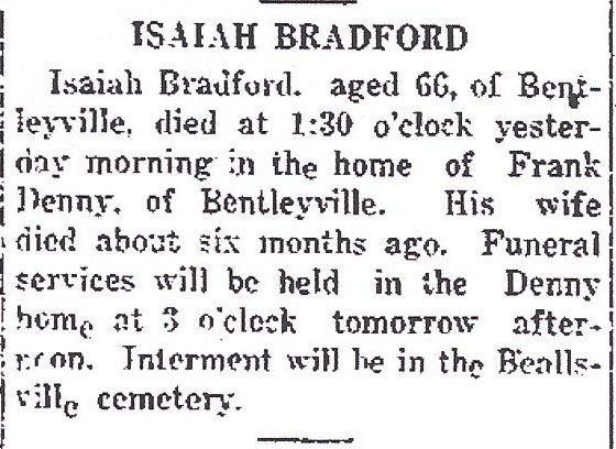 Isaiah Bradford obit