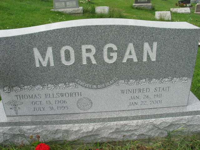 Thomas Ellsworth Morgan, Winifred Strait Morgan tombstone