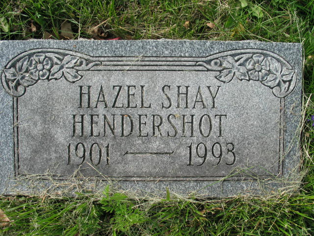 Hazel Shay Hendershot tombstone