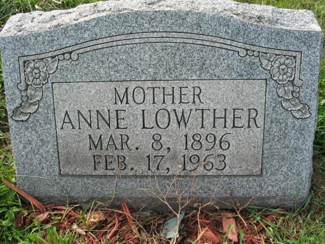 Anne Lowther tombstone