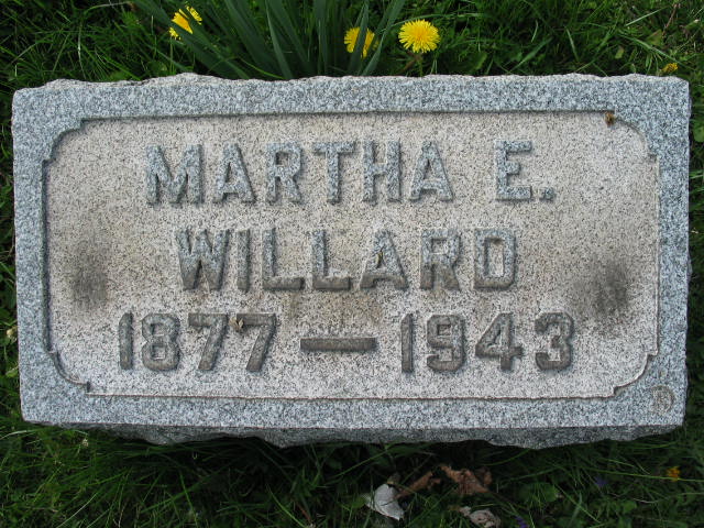 Martha E. Willard tombstone