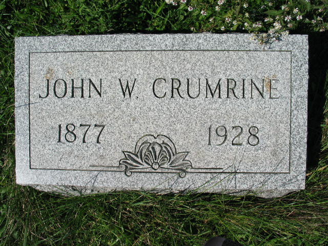John W. Crumrine tombstone