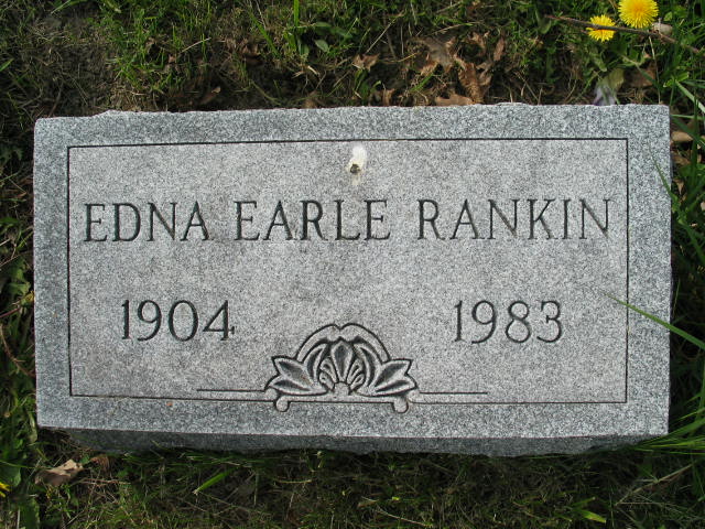 Edna Earle Rankin tombstone