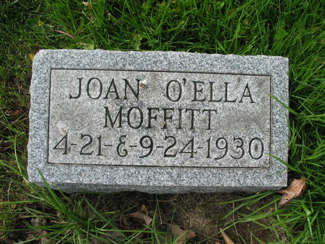 Joan O'Ella Moffitt tombstone