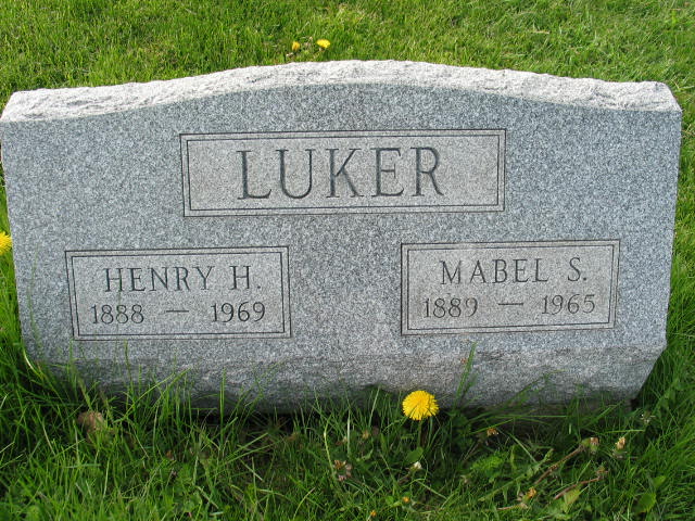 Henry H. and  Mabel S. Luker tombstone