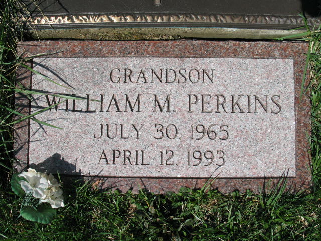 William M. Perkins tombstone