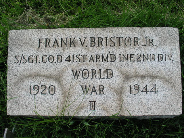 Frank V. Bristor Jr. tombstone