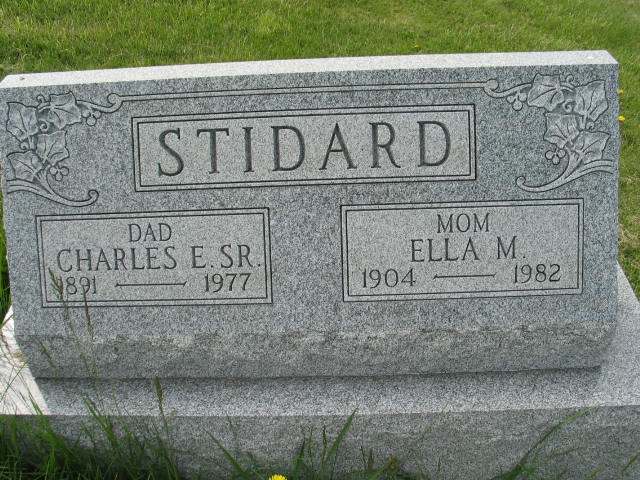 Charles E. and Ella M. Stitard tombstone