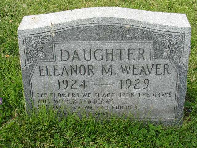Eleanor M. Weaver tombstone
