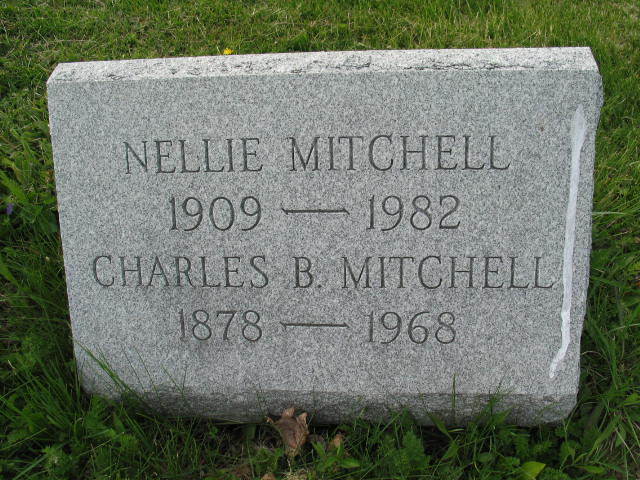 Nellie and Charles B. Mitchell tombstone