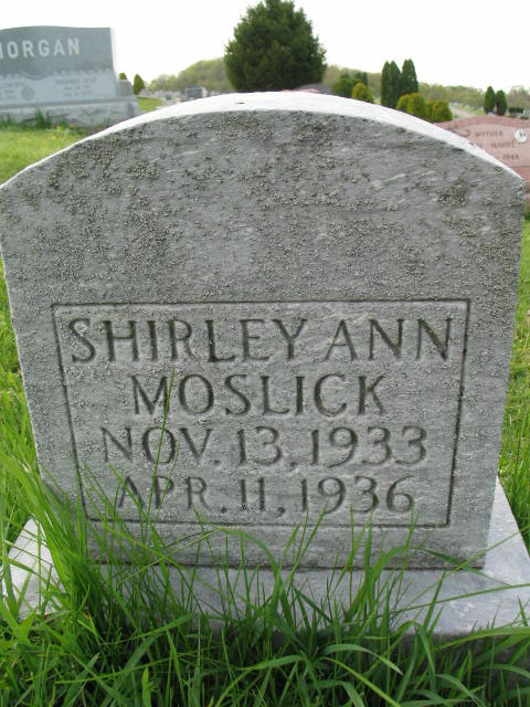 shirley Ann Moslick tombstone