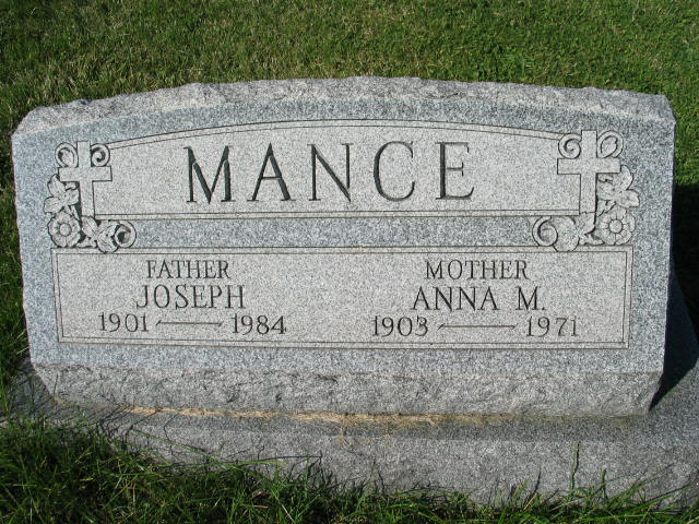 Joseph and Anna M. Mance