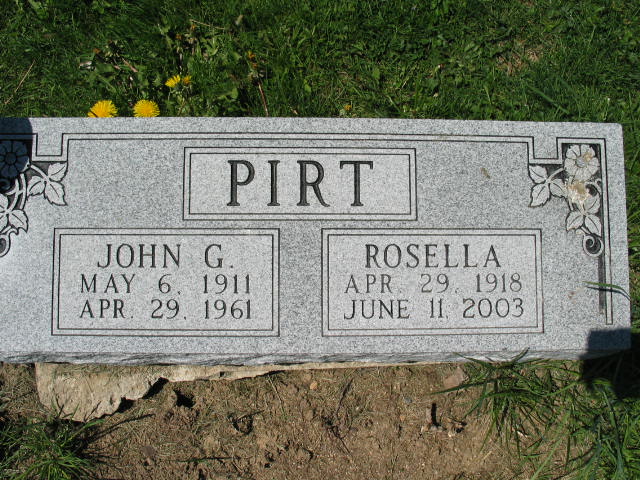 John G. and rosella Pirt