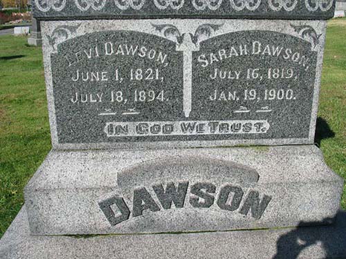 Sarah Dawson tombstone