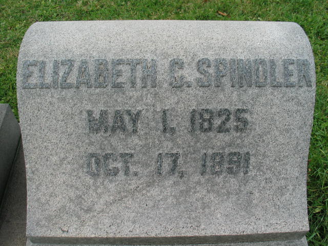 Elizabeth C. Spindler tombstone