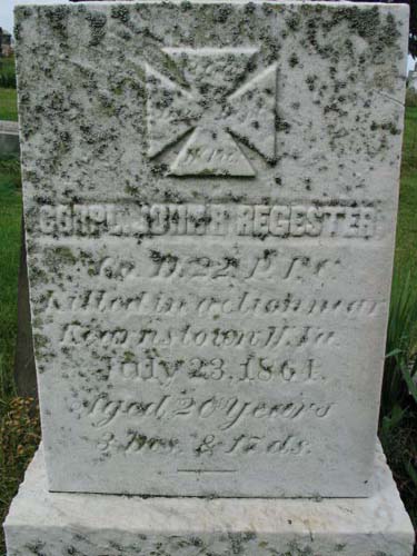John R. Regester tombstone