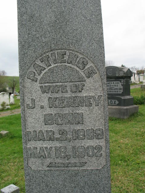 Patience Kenney tombstone