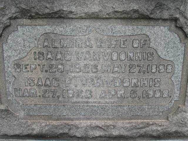 Isaac F. VanVoorhis tombstone