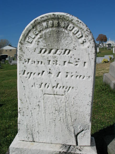 Eleanor Woods tombstone
