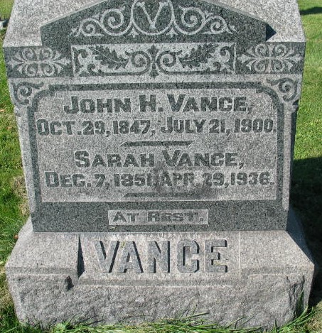 John H. Vance tombstone
