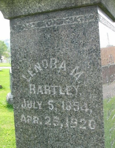Lenora M. Hartley tombstone