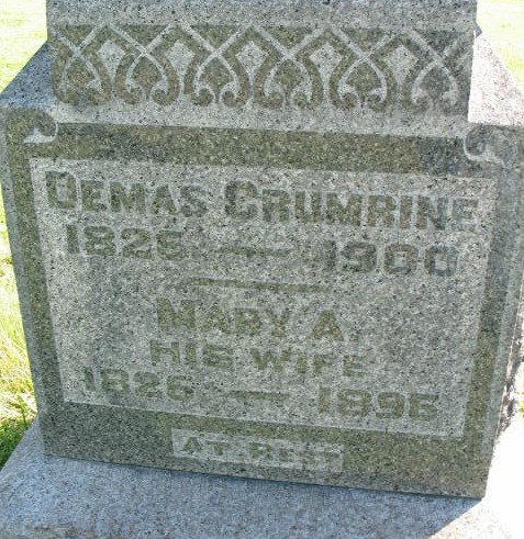 Mary A. Crumrine tombstone