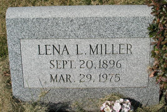 Lena L. Miller tombstone