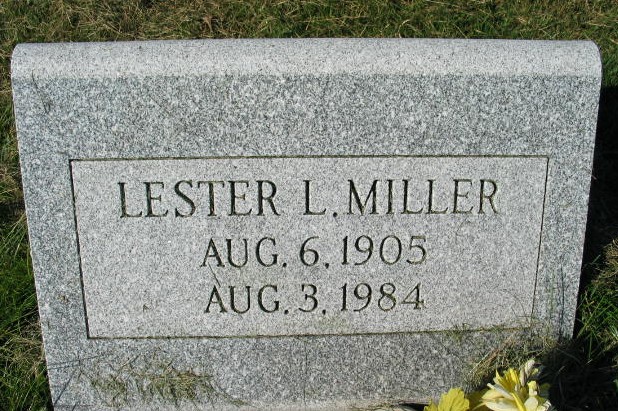 Lester L. Miller tombstone