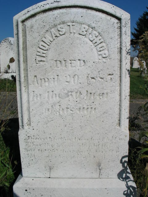 Thomas T. Bishop tombstone