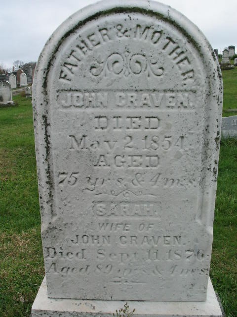 Sarah Craven tombstone
