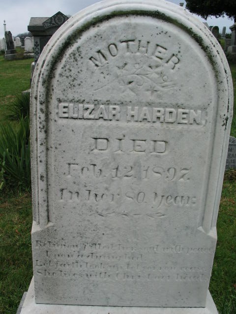 Elizar Harden tombstone