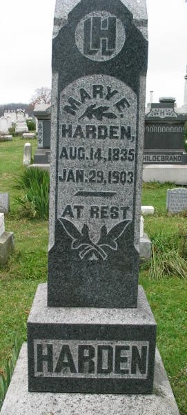 Mary E. Harden tombstone
