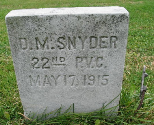 D. M. Snyder tombstone