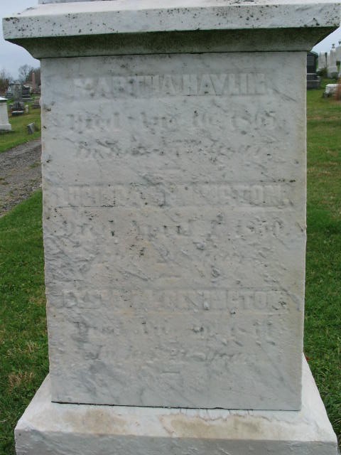 Lucinda Benington tombstone