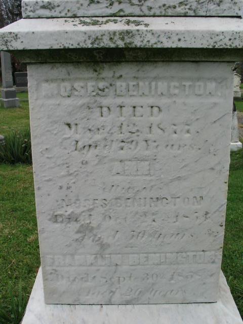 Ann Benington tombstone