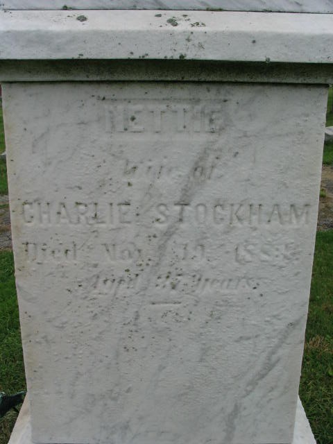 Nettie Stockham tombstone