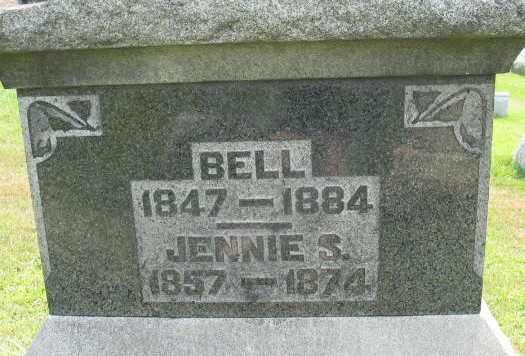 Jennie S. Hill and Bell Smith tombstone