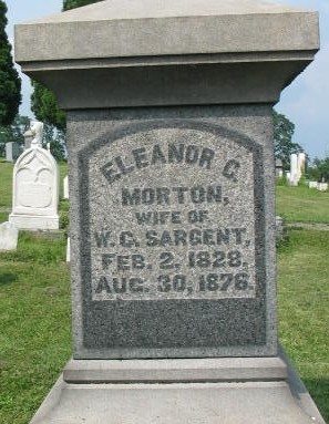 Eleanor C. Morton Sargent tombstone
