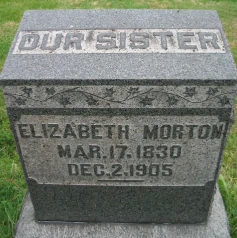 Elizabeth Morton tombstone