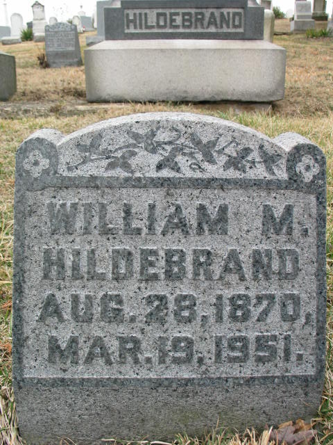William M. Hildebrand tombstone
