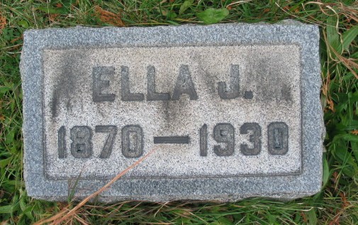 Ella J. Horton tombstone