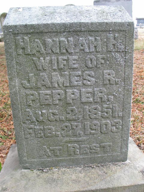 Hannah Butz tombstone