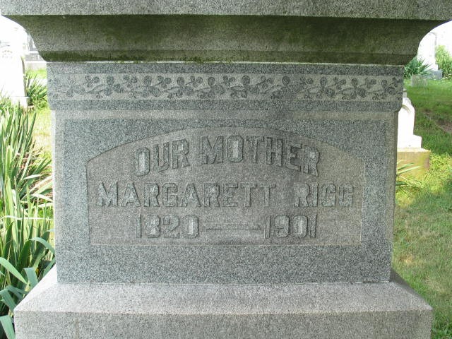 Martha Rigg tombstone