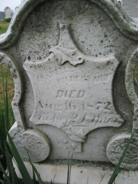 Isabelle Hildebrand tombstone