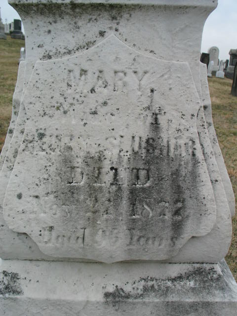 Mary Slusher tombstone