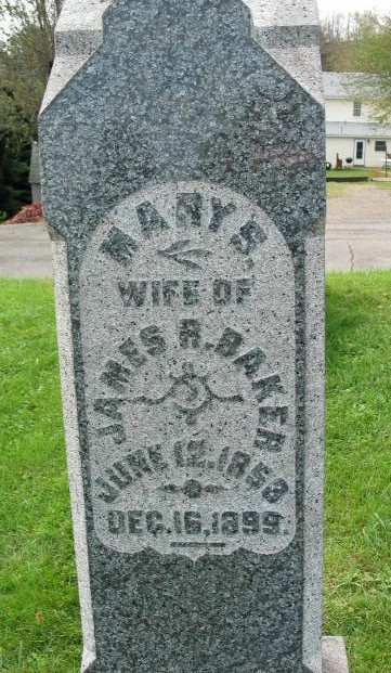 Mary Samantha Baker tombstone