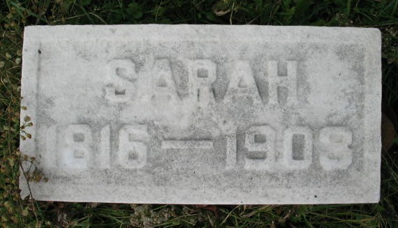 Sarah Toppin tombstone