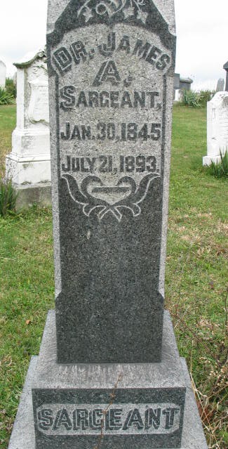James A. Sargeant tombstone